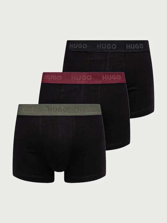 Zdjęcie produktu HUGO bokserki męskie bawełniane z elastanem TRUNK TRIPLET PACK 3-pack zielony