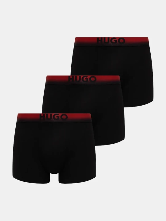 Zdjęcie produktu HUGO bokserki dopasowane męskie z modalem TRUNK TRIPLET SPRAY 3-pack czarny