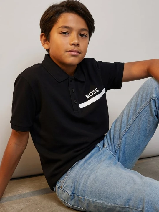 Zdjęcie produktu Hugo Boss Kids Koszulka polo w kolorze czarnym rozmiar: 128
