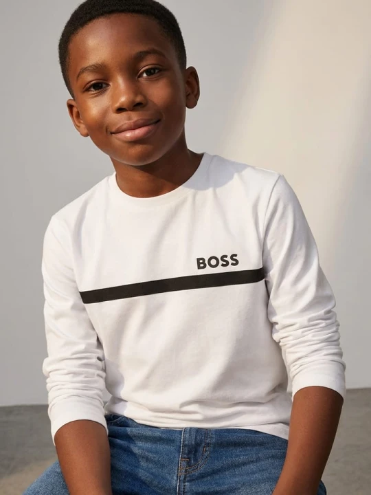 Zdjęcie produktu Hugo Boss Kids Koszulka w kolorze białym rozmiar: 152
