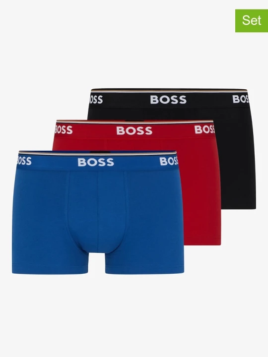 Zdjęcie produktu Hugo Boss Underwear Bokserki (3 pary) w kolorze niebieskim, czerwonym i czarnym rozmiar: XXL