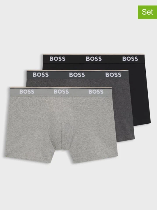 Zdjęcie produktu Hugo Boss Underwear Bokserki (3 pary) w kolorze szarym, antracytowym i czarnym rozmiar: XXL