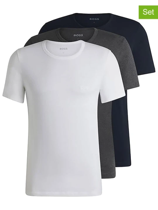 Zdjęcie produktu Hugo Boss Underwear Koszulki (3 szt.) w kolorze antracytowym, białym i granatowym rozmiar: XL