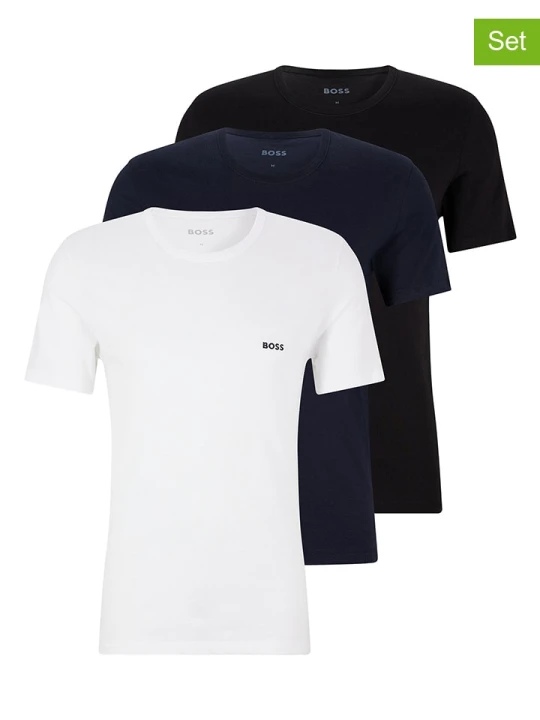 Zdjęcie produktu Hugo Boss Underwear Koszulki (3 szt.) w kolorze białym, granatowym i czarnym rozmiar: L