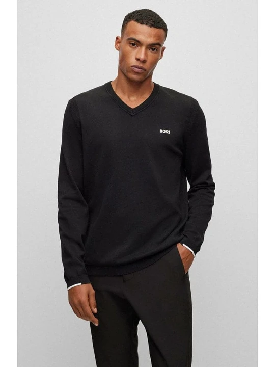 Zdjęcie produktu Hugo Boss Underwear Sweter "Ever" w kolorze czarnym rozmiar: M