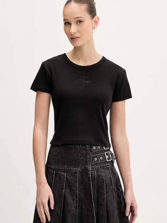 Zdjęcie produktu HUGO crop top damski czarny