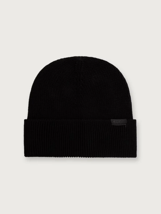 Zdjęcie produktu HUGO czapka beanie męska bawełniana Xential czarny