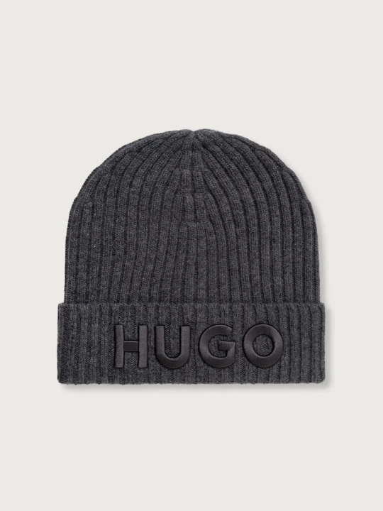 Zdjęcie produktu HUGO czapka beanie męska wełniana Unisex-X565-7 szary