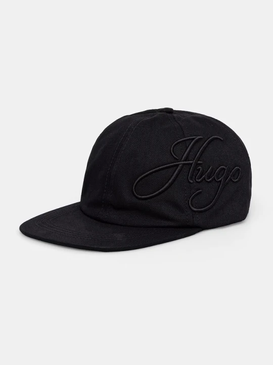 Zdjęcie produktu HUGO czapka bejsbolówka damska bawełniana Angye czarny