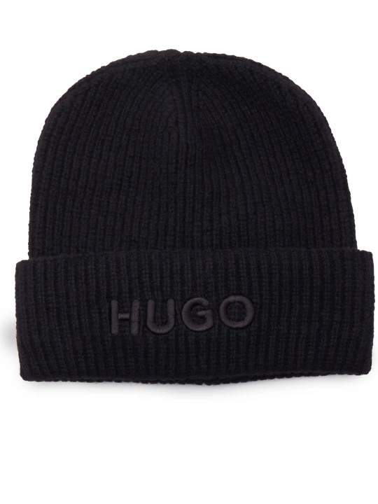 Zdjęcie produktu HUGO Czapka Social | z dodatkiem wełny i kaszmiru czarny