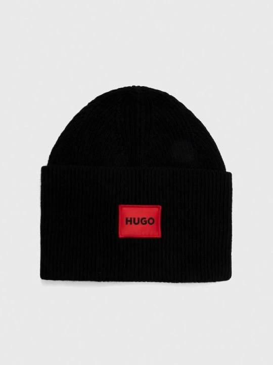 Zdjęcie produktu HUGO czapka wełniana Xaff 6 czarny