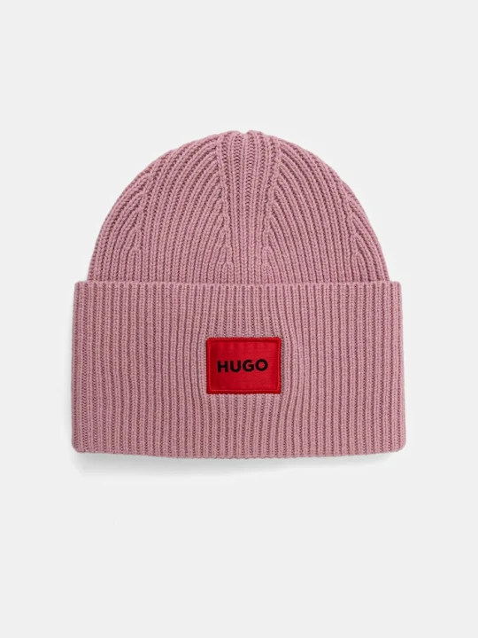 Zdjęcie produktu HUGO czapka wełniana Saffa_hat różowy