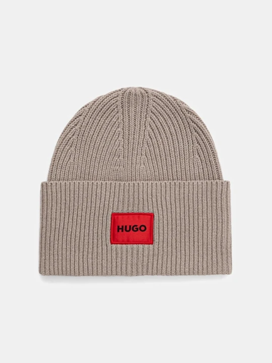 Zdjęcie produktu HUGO czapka wełniana Saffa_hat beżowy