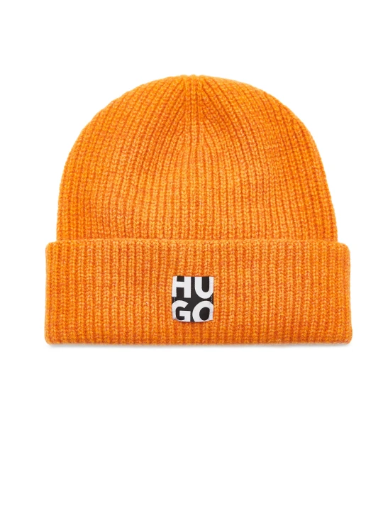 Zdjęcie produktu HUGO Czapka Women-X 692 | z dodatkiem wełny i kaszmiru pomarańczowy