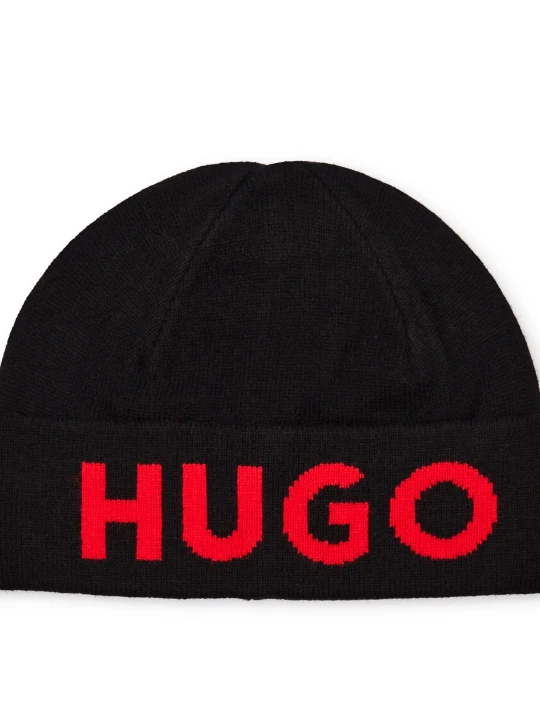Zdjęcie produktu HUGO Czapka Xelm_NBC | Hugo x The Nightmare Before Christmas | z dodatkiem wełny czarny