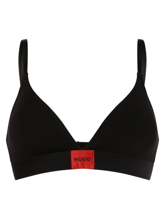 Zdjęcie produktu HUGO biustonosz typu bralette Kobiety Dżersej czarny
