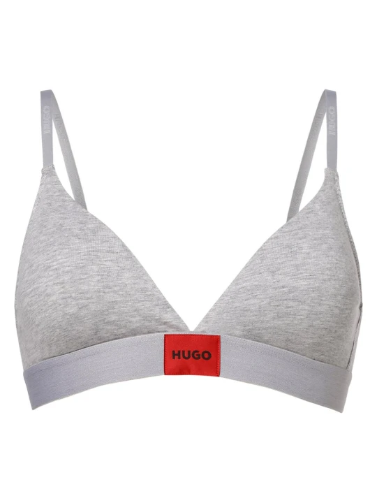 Zdjęcie produktu HUGO biustonosz typu bralette Kobiety Dżersej szary