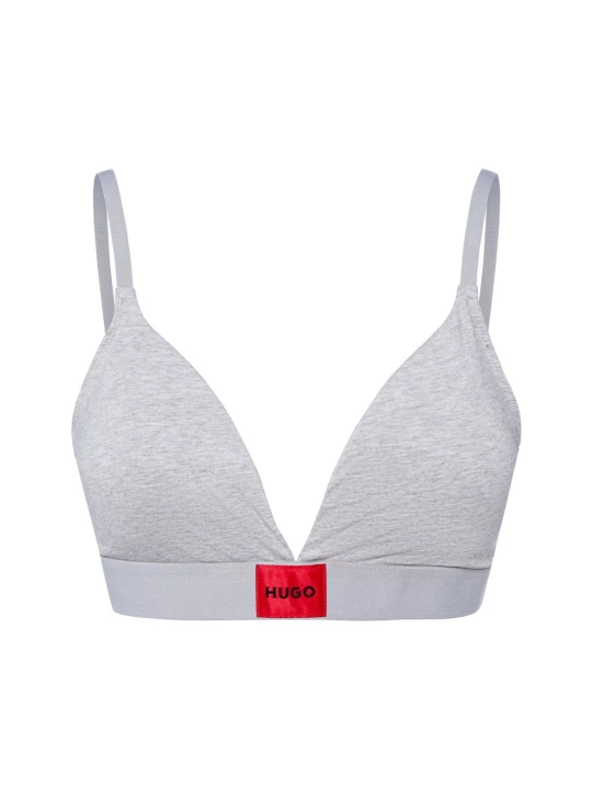 Zdjęcie produktu HUGO biustonosz typu bralette Kobiety Dżersej szary