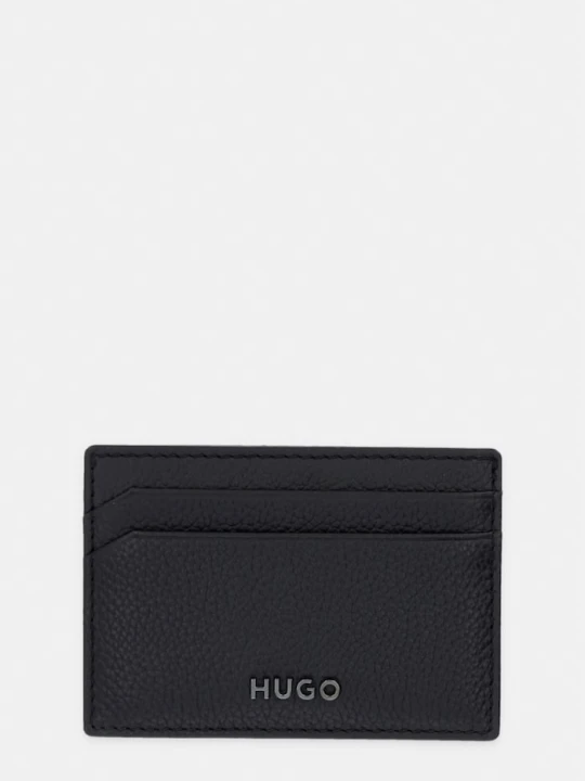 Zdjęcie produktu HUGO etui na karty męskie skórzane HUKE_Cardcase czarny