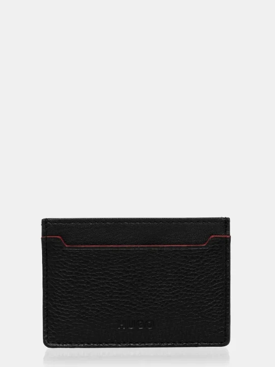 Zdjęcie produktu HUGO etui na karty skórzane czarny