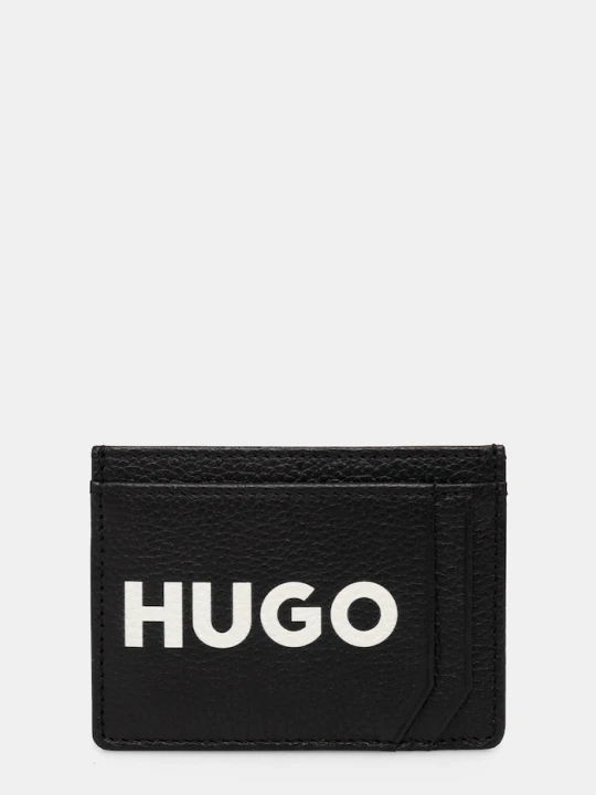 Zdjęcie produktu HUGO etui na karty skórzane czarny