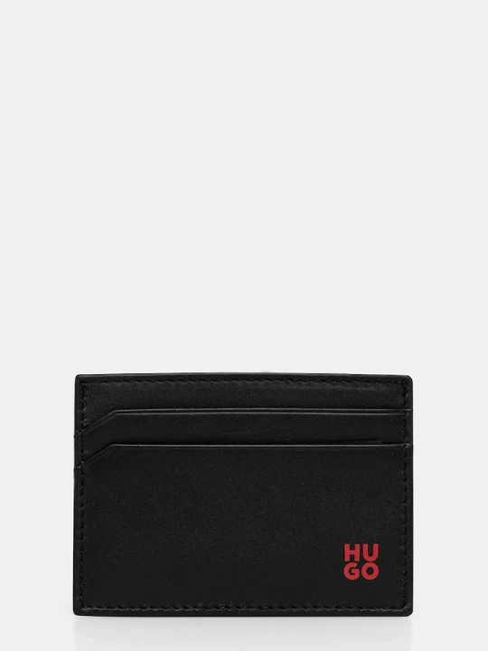 Zdjęcie produktu HUGO etui na karty skórzane Tibby_N_S Cardcase czarny