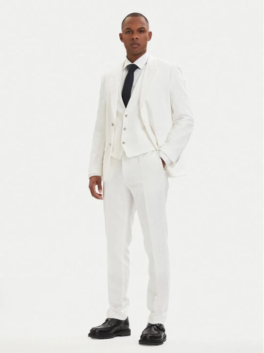 Zdjęcie produktu HUGO Garnitur Henry 50559672 Kremowy Slim Fit