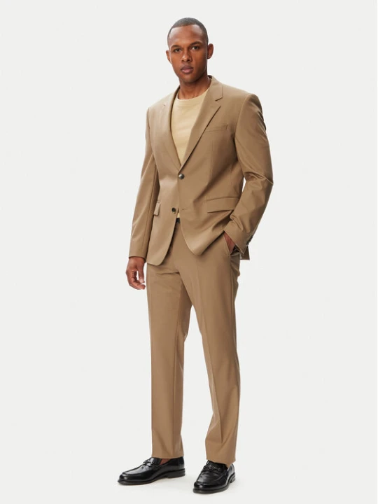 Zdjęcie produktu HUGO Garnitur Henry-Getlin253X 50567894 Beżowy ciemny Slim Fit