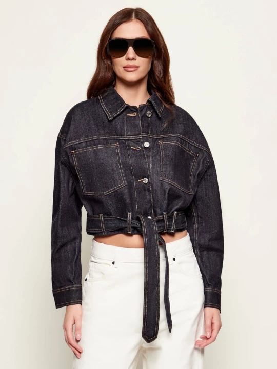 Zdjęcie produktu HUGO Jeansowa kurtka Galata | Cropped Fit granatowy