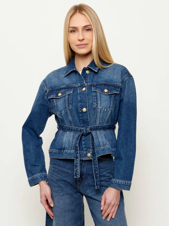 Zdjęcie produktu HUGO Jeansowa kurtka Gizzie | Regular Fit granatowy