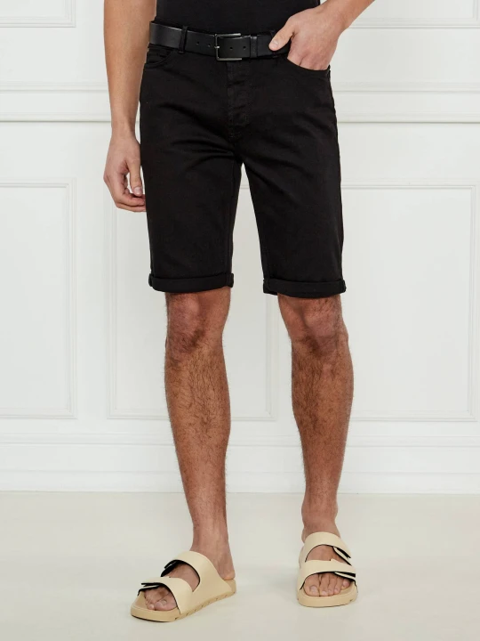 Zdjęcie produktu HUGO Jeansowe szorty 634 | Tapered fit czarny