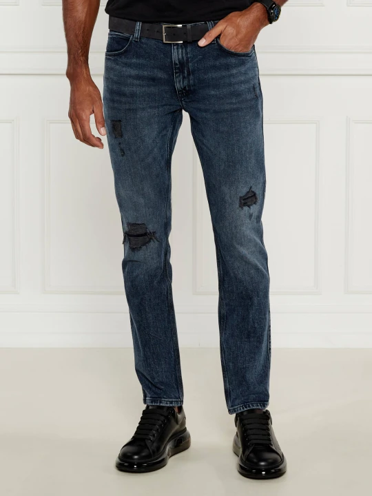 Zdjęcie produktu HUGO Jeansy 734 | Extra slim fit granatowy