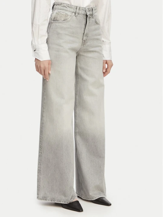 Zdjęcie produktu HUGO Jeansy 937 50557053 Szary jasny Wide Leg