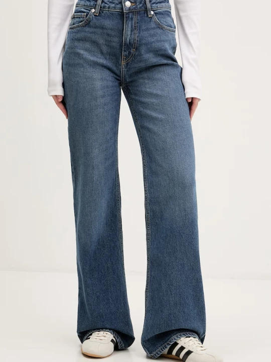 Zdjęcie produktu HUGO jeansy flare damskie Gorinne granatowy