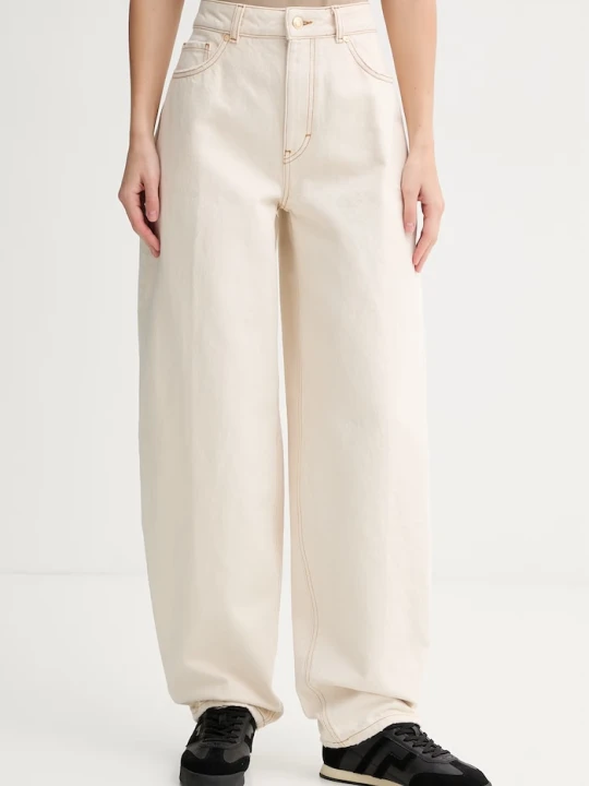 Zdjęcie produktu HUGO jeansy tapered damskie Gimine_5 beżowy