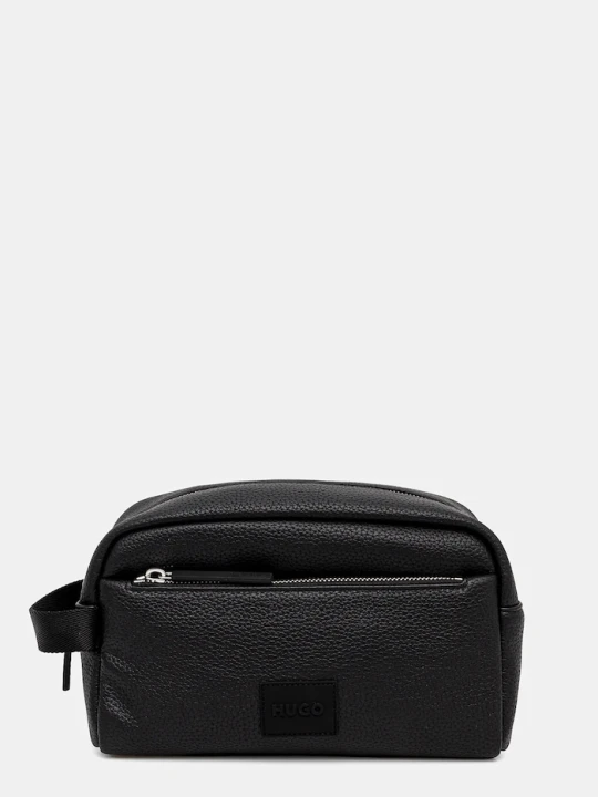 Zdjęcie produktu HUGO kosmetyczka męska z imitacji skóry Ethon 2.0HI_Washbag czarny