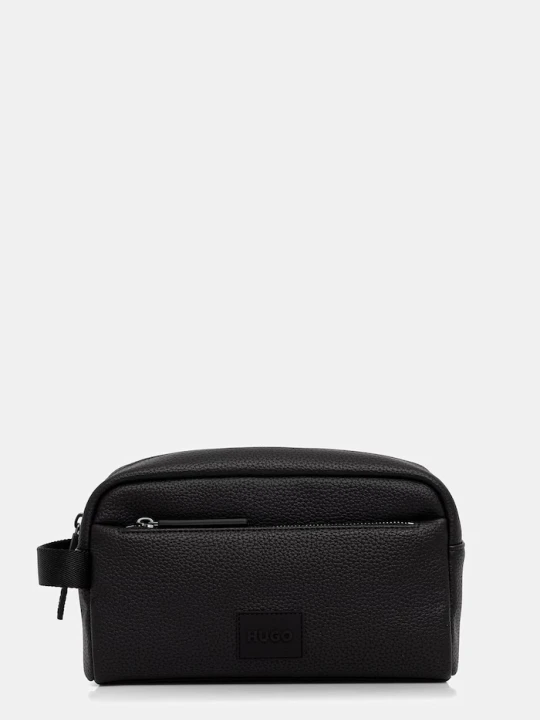 Zdjęcie produktu HUGO kosmetyczka męska z imitacji skóry Ethon 2.0HI_Washbag czarny