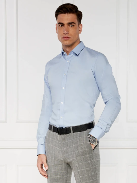 Zdjęcie produktu HUGO Koszula Elisha02 102 | Extra slim fit | stretch błękitny