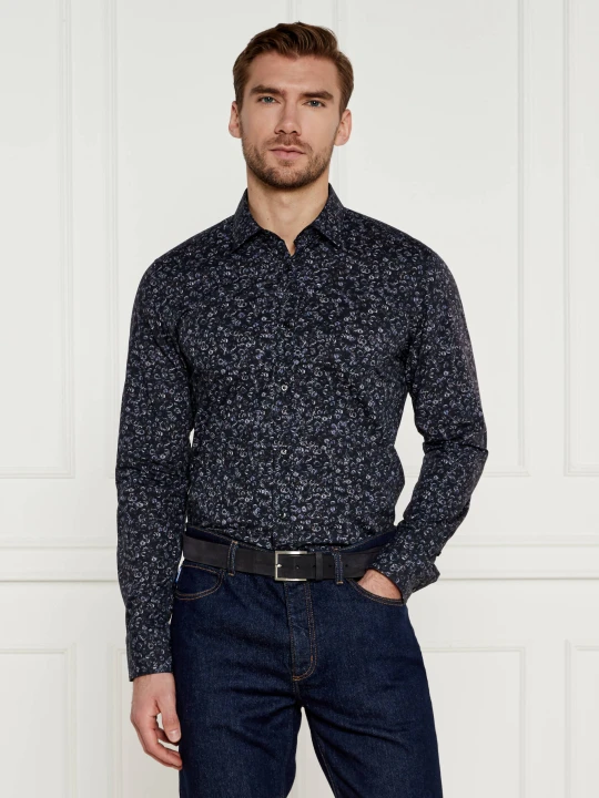 Zdjęcie produktu HUGO Koszula Elisha02 | Extra slim fit granatowy