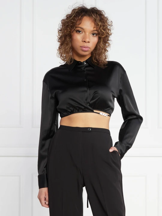 Zdjęcie produktu HUGO Koszula Elsera | Cropped Fit czarny