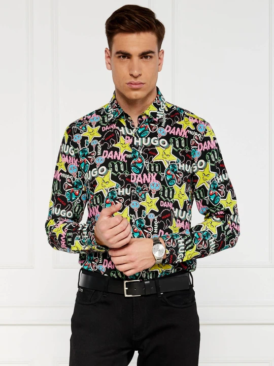 Zdjęcie produktu HUGO Koszula Ermo | Slim Fit czarny