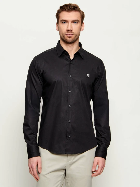 Zdjęcie produktu HUGO Koszula Ermo | Slim Fit | stretch czarny
