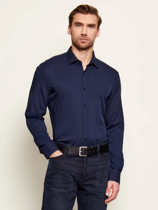Zdjęcie produktu HUGO Koszula Kenno | Slim Fit | stretch granatowy