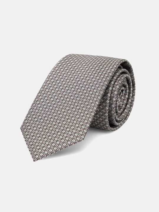 Zdjęcie produktu HUGO krawat męski jedwabny 6 cm beżowy
