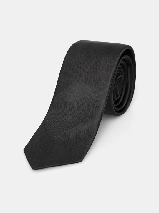 Zdjęcie produktu HUGO krawat męski z jedwabiem Tie cm 6 czarny