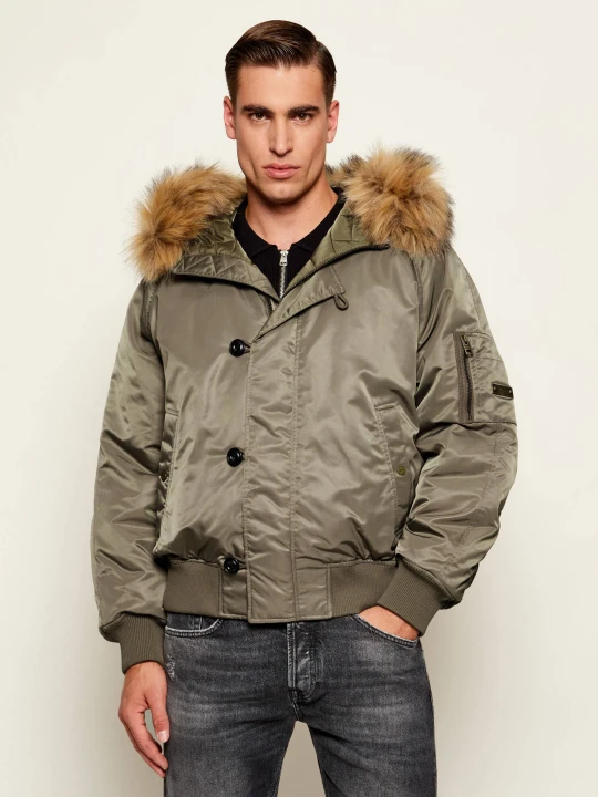 Zdjęcie produktu HUGO Kurtka bomber Brako2541 | Comfort fit khaki