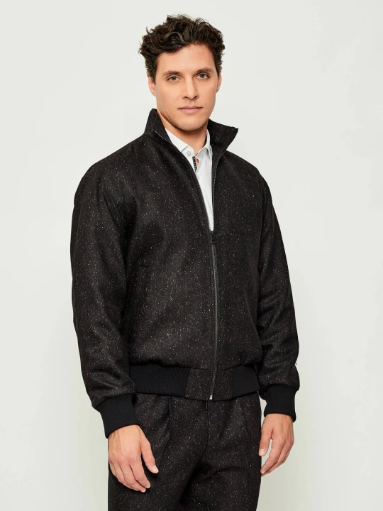 Zdjęcie produktu HUGO Kurtka bomber Kapino254X | Modern fit | z dodatkiem jedwabiu czarny