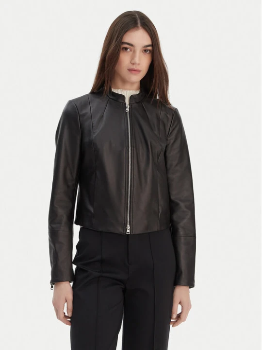 Zdjęcie produktu HUGO Kurtka skórzana Lasari 50555743 Czarny Regular Fit