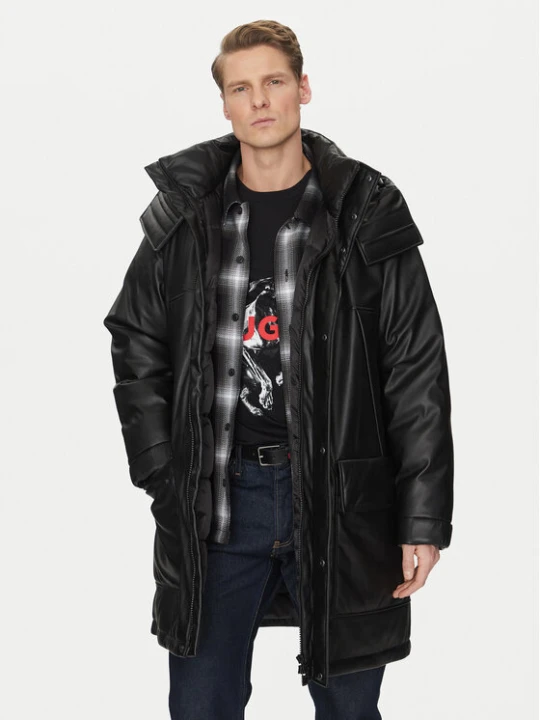 Zdjęcie produktu HUGO Kurtka z imitacji skóry Misian2441 50522494 Czarny Relaxed Fit