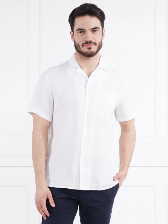 Zdjęcie produktu HUGO Lniana koszula Ellino 10248298 01 | Straight fit biały